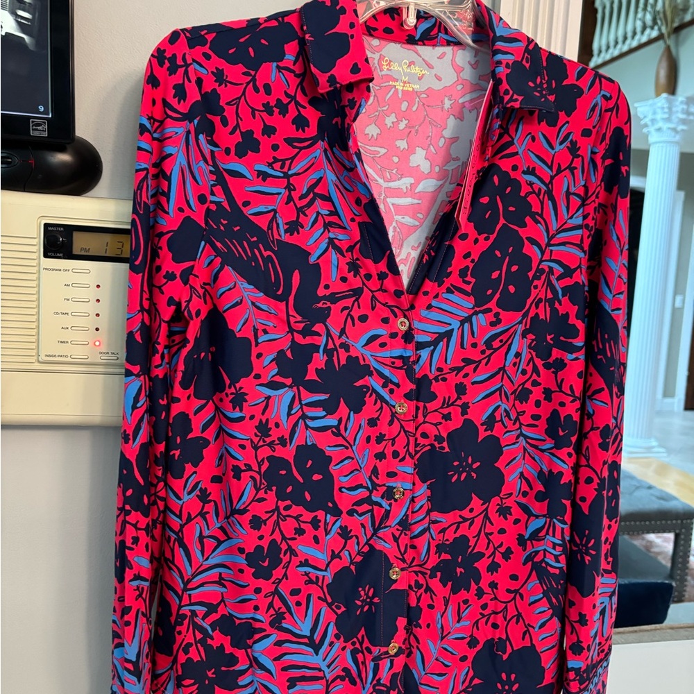 Lilly Pulitzer women’s Marlena Ruby Red blouse ,NWT
